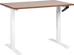 DESTINES - Verstelbaar bureau - Donkerbruin/Wit - 120 x 72 cm - MDF