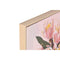 Schilderij Home ESPRIT Geel Groen Roze Shabby Chic Vaas 83 x 4,5 x 83 cm (2 Stuks)