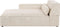 HELLNAR - Chaise longue - Beige - Rechtszijdig - Fluweel