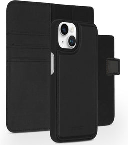 Accezz Hoesje Geschikt voor iPhone 14 Hoesje Met Pasjeshouder - Accezz Premium Leather 2 in 1 Wallet Bookcase - Zwart