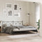 vidaXL - Bedframe - met - hoofdbord - metaal - zwart - 180x200 - cm