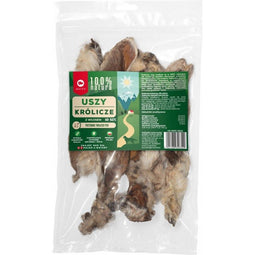 MACED Rabbit Ears with Hair - Treats for Dogs - Pack of 10
