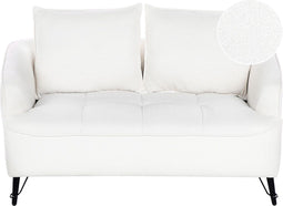 HOBRO - Tweezitsbank - Wit - Bouclé