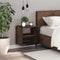 vidaXL - Nachtkastje - wandgemonteerd - 40x31x39,5 - cm - bruin - eikenkleurig