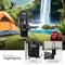 tectake® Campingstoel MTX - Opvouwbare klapstoel - Bekerhouder en zijvak - Zwart