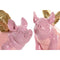 Decoratieve figuren Home ESPRIT Roze Varken 19 x 11 x 17 cm (2 Stuks)