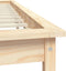 vidaXL - Bedframe - massief - grenenhout - 200x200 - cm