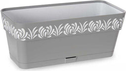 Zelfwaterende plantenpot Stefanplast Gaia Grijs 13,3 x 12,3 x 29,3 cm Wit Plastic