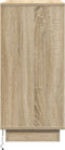 vidaXL - Nachttafel - met - LED - in - Sonoma - Eik - - - 71x34,5x75 - cm - - - Geengineerd - Hout