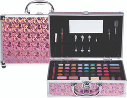 Casuelle - Make-Up Koffer - Roze Holografisch - 16 x 9 x 25.5 cm