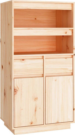 vidaXL - Hoge - kast - 60x40x116,5 - cm - massief - grenenhout