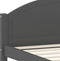 vidaXL - Bedframe - massief - grenenhout - donkergrijs - 100x200 - cm