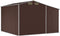 vidaXL - Tuinschuur - 277x279x179 - cm - gegalvaniseerd - staal - bruin