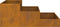 vidaXL - Tuinplanter - 3-Lagen - 90x90x35 - cm - Verweerd - staal