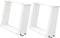 vidaXL - Salontafelpoten - 2 - st - U-vormig - 40x(30-31) - cm - staal - wit