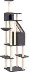 vidaXL - Kattenmeubel - met - sisal - krabpalen - 201 - cm - donkergrijs