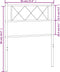 vidaXL - Hoofdbord - 90 - cm - metaal - wit