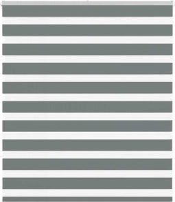 vidaXL - Zebra - rolgordijn - 135x100 - cm - stofbreedte - 130,9 - cm - donkergrijs