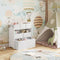 Lestarain Kinderplank met 9 Opbergdozen - Speelgoedkast voor Kinderkamer - Wit - 63 x 60 x 30 cm