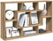 vidaXL - Wandschap - 85x16x52,5 - cm - bewerkt - hout - artisanaal - eikenkleurig