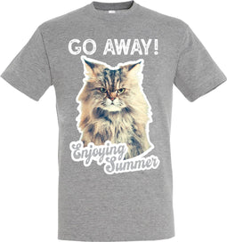 Plenty Gifts T-shirt Cat Go Away Grey Melange S