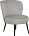 Fauteuil VOSS Fluweel Lichtgrijs