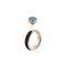 MelanO Twisted Tracy - Ring - 5mm - rosegoud + taupe resin - maat 49