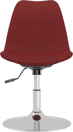 vidaXL - Eetkamerstoelen - draaibaar - 4 - st - stof - wijnrood