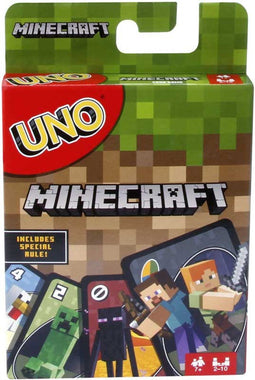 Mattel Games UNO - Minecraft Kaartspel - Inclusief Creeper-kaart (112 kaarten)