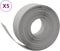vidaXL - Tuinranden - 5 - st - 10 - m - 20 - cm - polyetheen - grijs