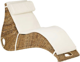 Mica Decorations FELICE Lounger - Fauteuil met kussen bruin - L190xB78xH86cm