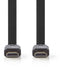 Nedis CVGP34100BK15 - Platte High Speed HDMI-kabel met ethernet - 4K 3D Deep Color - Zwart