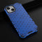 Lunso - Honinggraat Armor Backcover hoes - Geschikt voor iPhone 13 Pro - Blauw