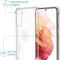 iMoshion Hoesje Geschikt voor Samsung Galaxy S21 Hoesje Met Koord - iMoshion Design Hoesje met Koord - Wit / Transparant / Dandelion
