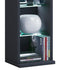 VCM Houten CD DVD Stand Opslag Boekenkast Decoratieve Plank Glas Rasato Houten CD DVD Stand Opslag Boekenkast Decoratieve Plank Glas Rasato