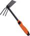 BLACK+DECKER Dubbele Schoffel - 3 Pinnen en Hak - 30 CM - Ergonomisch Handvat - Zwart/ Oranje