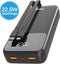 Brixy Powerbank - 20.000 mAh - 22.5W Snellader - LED Display - USB-A/USB-C - Zwart