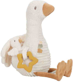 Little Dutch - Newborn Naturals - Activiteitenknuffel Gans - Wit
