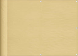 vidaXL - Balkonscherm - 75x600 - cm - 100% - oxford - polyester - zandkleurig