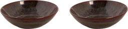 Palmer Bord coupe Victory 17 cm Bruin Stoneware 2 stuks