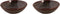 Palmer Bord coupe Victory 17 cm Bruin Stoneware 2 stuks
