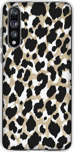 Hoesje Siliconen Geschikt voor Huawei P20 Pro - Design Backcover siliconen - Meerkleurig / Panther Black / Gold