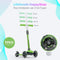 LifeGoods HappyStep - Kinderstep - 3 Lichtgevende LED Wielen - Hoogte Verstelbaar - Groen