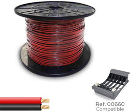 Parallelkabel Sediles Zwart Rood 2 x 1,5 mm 300 m