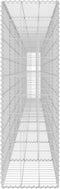 vidaXL - Schanskorfmuur - met - deksels - 600x30x100 - cm - gegalvaniseerd - staal