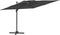 vidaXL - Zweefparasol - met - dubbel - dak - 300x300 - cm - antracietkleurig