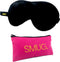 SMUG Slaapmasker met Opbergzakje - 100% Verduisterend - Verstelbaar Oogmasker in Satijn - Zwart