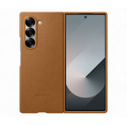 Samsung Galaxy Z Fold6 - Hoesje Vegan Leather - Bruin