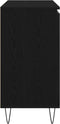 vidaXL - Dressoir - Zwart - Eiken - 101,5x35x70 - cm - Bewerkt - Hout