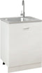 vidaXL - Gootsteen - met - afvoerset - 600x500x155 - mm - roestvrij - staal - zilver